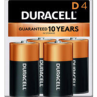 Duracell Batteries, Alkaline, D, 4 Pack, 4 Each