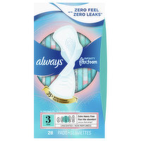 Always Pads, Flexi-Wings, Extra Heavy Flow, Unscented, Size 3, 28 Each