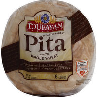 Toufayan Pita, Whole Wheat, 6 Each