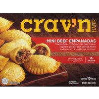 Crav'n Flavor Empanadas, Beef, Mini, 10 Each