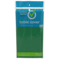 Simply Done Plastic Table Cover, Green, 1 Each