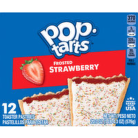 Pop-Tarts Toaster Pastries, Strawberry, Frosted, Value Pack, 12 Each