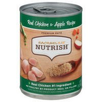 Rachael Ray Nutrish Dog Food, Real Chicken & Apple Recipe, Premium Pate, 13 Ounce