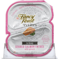 Fancy Feast Cat Food, Seared Salmon Entree with Spinach in Gravy, 2 Each