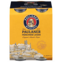 Paulaner Beer, Munich Lager, Original, 4 Each
