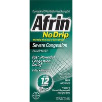 Afrin Severe Congestion, Maximum Strength, Plus Menthol, Pump Mist, 0.5 Fluid ounce