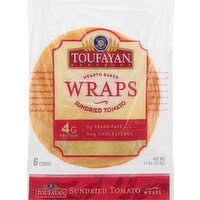 Toufayan Wraps, Sundried Tomato, 6 Each