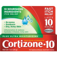Cortizone-10 Anti-Itch Creme, Maximum Strength, Plus Ultra Moisturizing, 1 Ounce