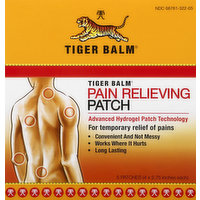 Tiger Balm Pain Relieving Patch, 5 Each