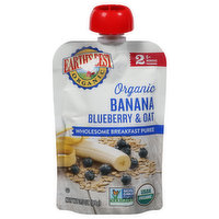 Earth's Best Breakfast Puree, Wholesome, Organic, Banana Blueberry & Oat, 2 (6+ Months), 3.5 Ounce