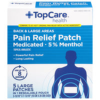 TopCare Pain Relief Patch, Large, 1 Each