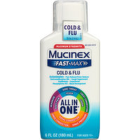 Mucinex Cold & Flu, Maximum Strength, 6 Fluid ounce