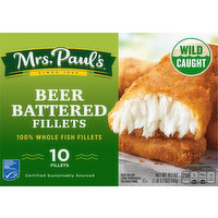 Mrs. Paul's Beer Battered Fillets, 10 Each
