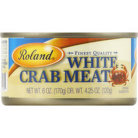 Roland Crab Meat, White, 6 Ounce