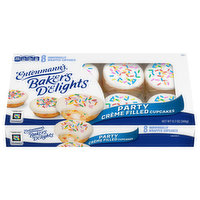 Entenmann's Cupcakes, Creme Filled, Party, 8 Each