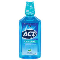 Act Mouthwash, Anticavity, Fluoride, Restoring, Cool Mint, 2x Daily, 33.8 Fluid ounce