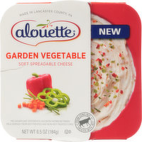 Alouette Spreadable Cheese, Soft, Garden Vegetable, 6.5 Ounce