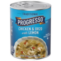 Progresso Soup, Traditional, Chicken & Orzo with Lemon, 18.5 Ounce