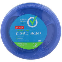 Simply Done Party Compartment Plastic Plates, 1 Each