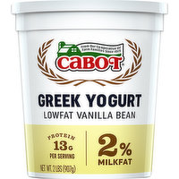 Cabot Lowfat Vanilla Bean Greek Yogurt, 2 Pound