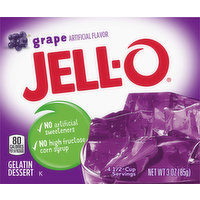JELL-O Grape Instant Gelatin Mix, 3 Ounce