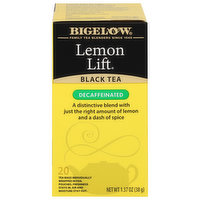 Bigelow Black Tea, Decaffeinated, Lemon Lift, Tea Bags, 20 Each