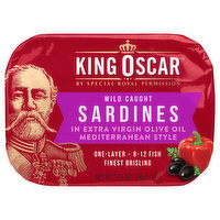 King Oscar Sardines, Mediterranean Style, Wild Caught, 3.75 Ounce