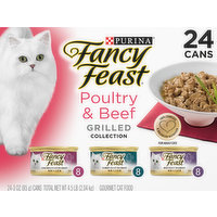 Fancy Feast Gourmet Cat Food, Grilled Collection, Poultry & Beef, 24 Each