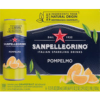 Sanpellegrino Sparkling Drinks, Italian, Pompelmo, 6 Each