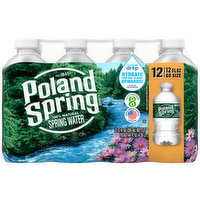 Poland Spring Spring Water, 100% Natural, 12 Each