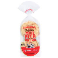 Joseph's Pita Bread, Low Fat, Original, Mini, 8 Each