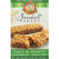 Sunbelt Bakery Granola Bars, Oats & Honey, Chewy, 10 Pack, 10 Each