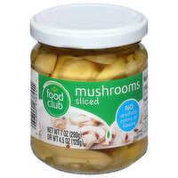 Food Club Mushrooms, Sliced, 7 Ounce