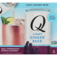 Q Ginger Beer, Light, 4 Each