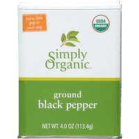 Simply Organic Black Pepper, Ground, 4 Ounce