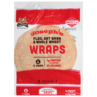 Joseph's Flax, Oat Bran & Whole Wheat 8" Wraps, 6 count, 9 oz, 6 Each