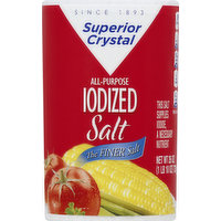 Superior Crystal Salt, All-Purpose, Iodized, 26 Ounce