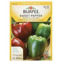 Burpee Seeds, Sweet Pepper, California Wonder, 750 Milligram