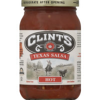 Clint's Salsa, Texas, Hot, 16 Ounce