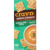 Crav'n Flavor Saltine Crackers, Unsalted Tops, 4 Inner Packs, 4 Each