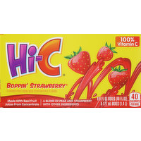 Hi-C Fruit Drink, Boppin' Strawberry, 8 Each