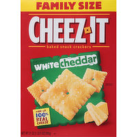 Cheez-It Baked Snack Crackers, White Cheddar, Family Size, 21 Ounce