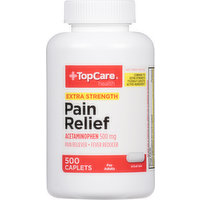 TopCare Pain Relief, Extra Strength, 500 mg, Caplets, 500 Each