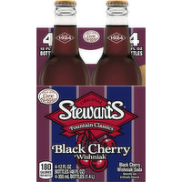 Stewart's Wishniak Soda, Black Cherry, 4 Each