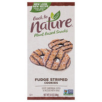 Back to Nature Cookies, Fudge Striped, 8.5 Ounce