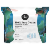 L. Pads, with Wings, Ultra Thin, Super, 42 Each