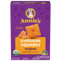 Annie's Crackers, Cheddar, Squares, Baked, Original, 7.5 Ounce