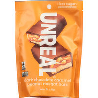 Unreal Peanut Nougat Bars, Dark Chocolate Caramel, 3.4 Ounce