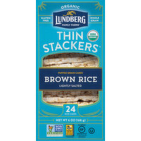 Lundberg Family Farms Rice Cakes, Organic, Lightly Salted, Brown Rice, 24 Each