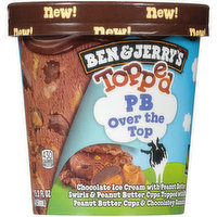 Ben & Jerry's Topped PB over the Top Ice Cream, 15.2 Fluid ounce